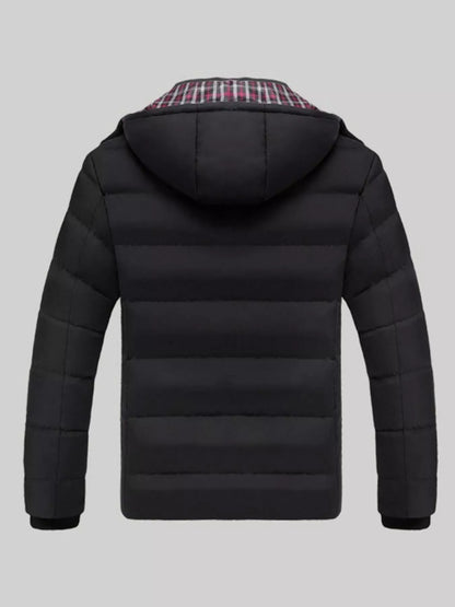 Men's Plus Size Warm Padded Hooded Puffer Jacket