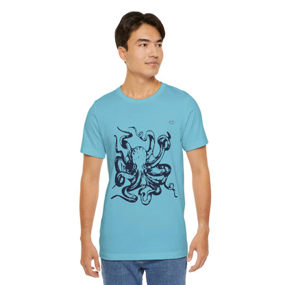 TS-034ML-24 Octopus T-Shirt Ocean Lover Octopus Art Design