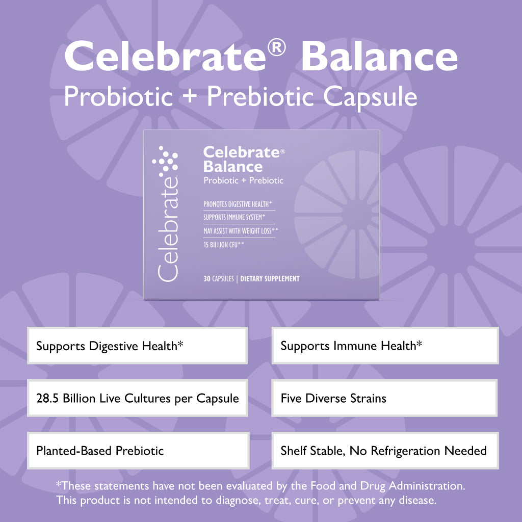 Celebrate® Balance Probiotic + Prebiotic Supplement Capsules