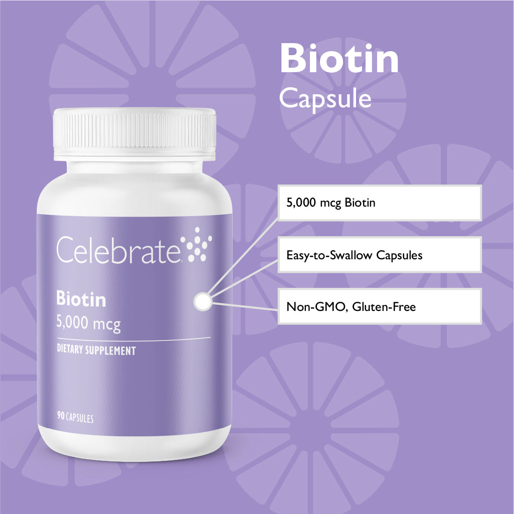Biotin Capsules, 5000mcg
