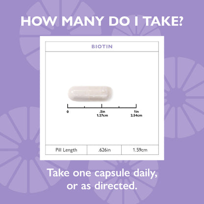 Biotin Capsules, 5000mcg