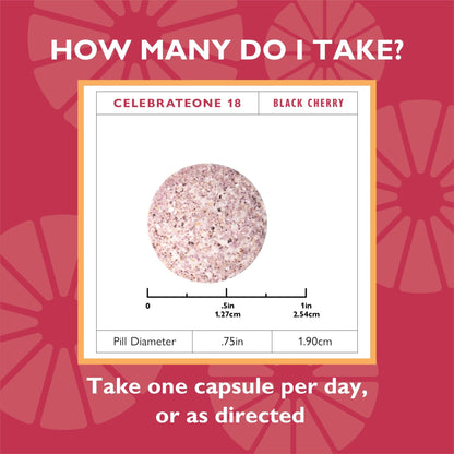CelebrateONE 18 Once Daily Bariatric Chewable Multivitamin with Iron, Black Cherry