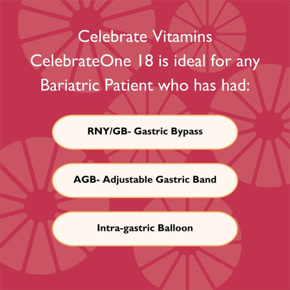 CelebrateONE 18 Once Daily Bariatric Chewable Multivitamin with Iron, Black Cherry