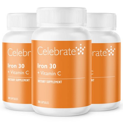 Iron 30mg + Vitamin C Supplement Capsules