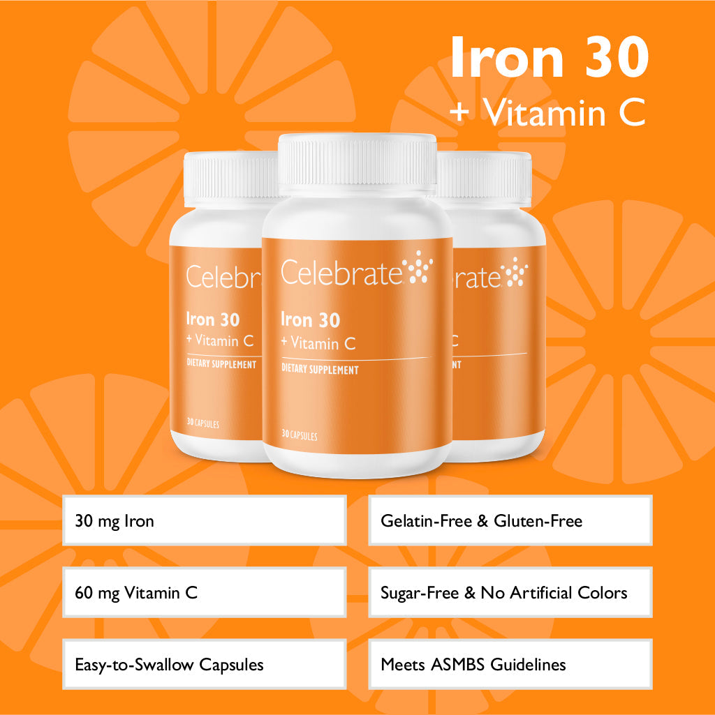 Iron 30mg + Vitamin C Supplement Capsules