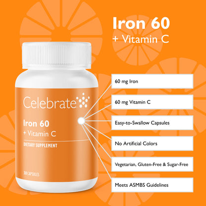Iron 60 mg + Vitamin C Capsules