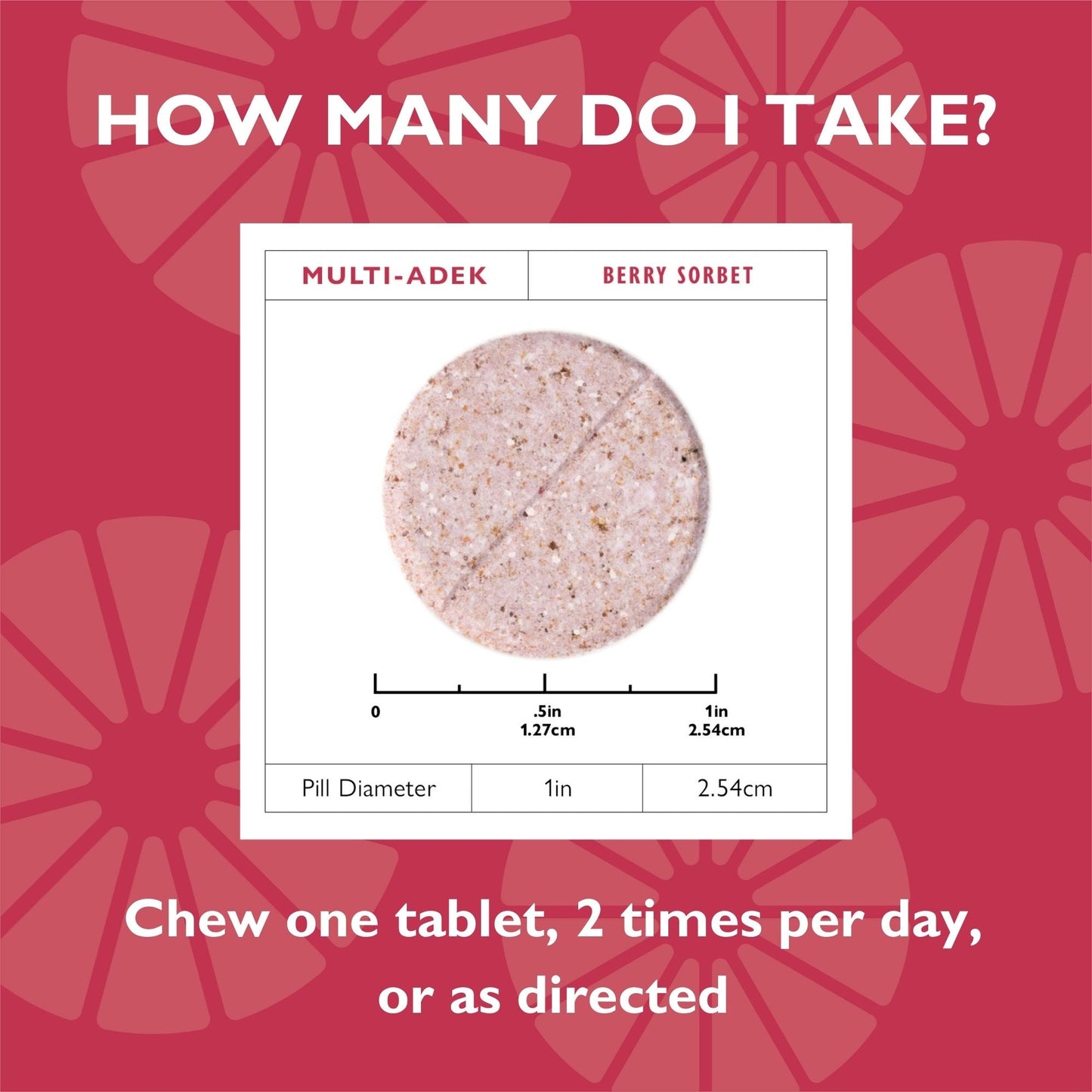 Multi-ADEK Chewable Vitamin, Iron Free, Berry Sorbet