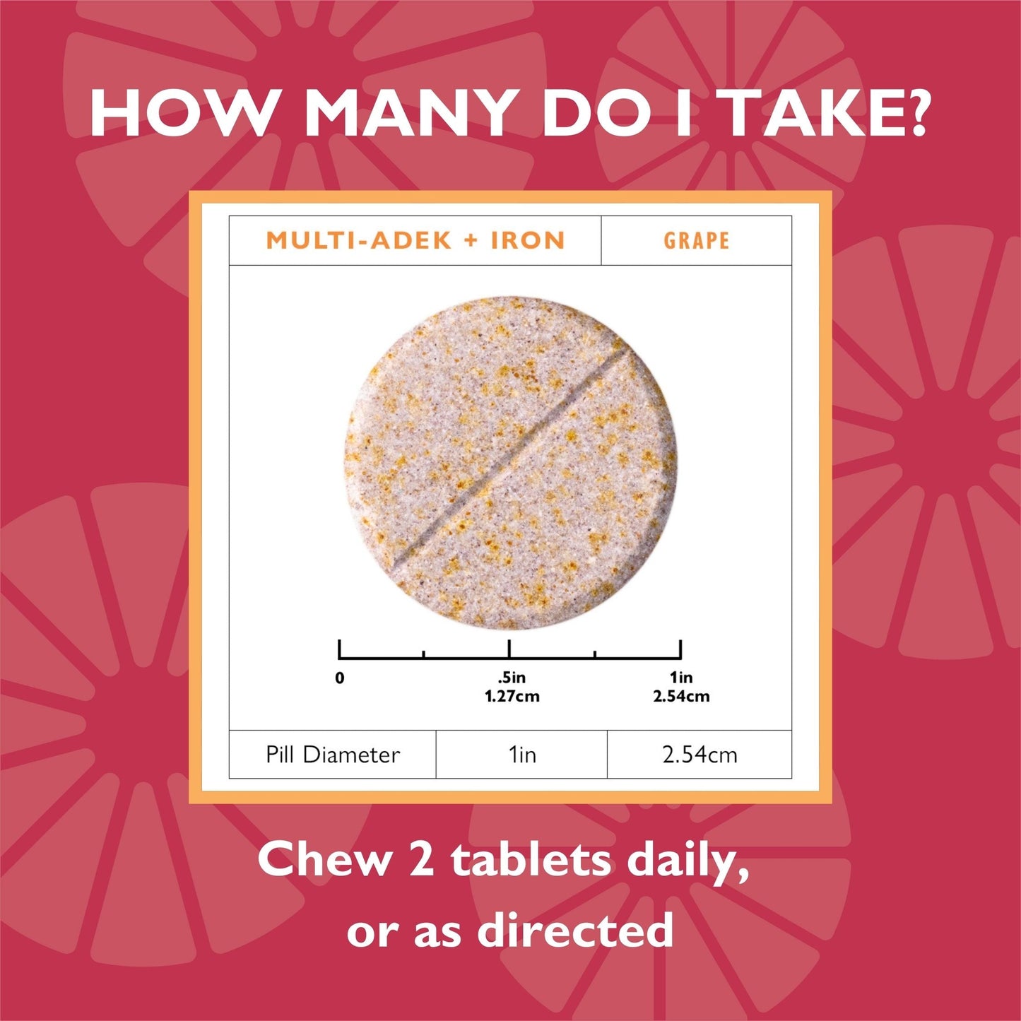 Multi-ADEK Chewable Multivitamin with Iron, Grape