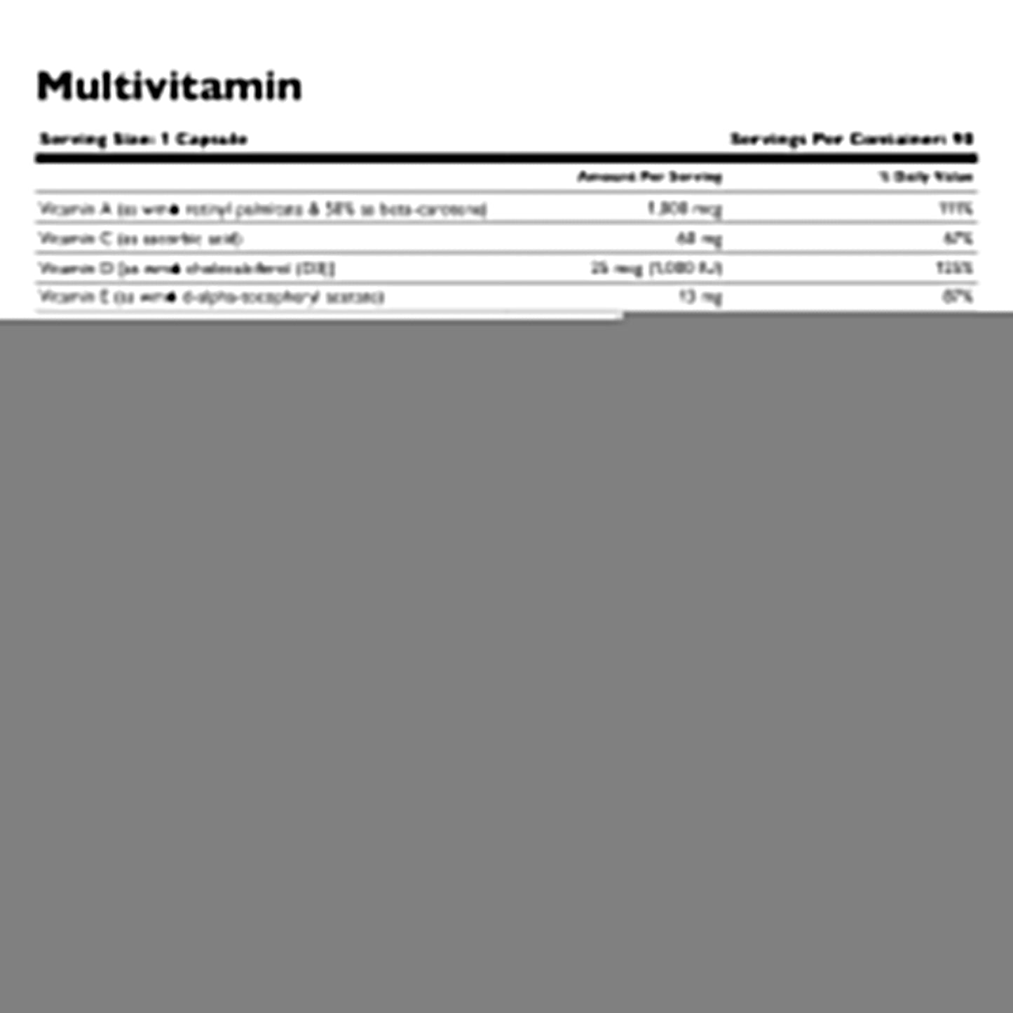 Bariatric Multivitamin Capsules, Iron-Free