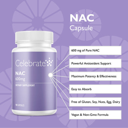 NAC (N-Acetyl Cysteine), 600 mg Capsule