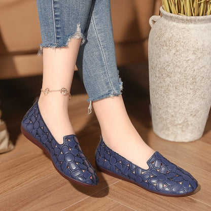 Cutout Round Toe Slip-Ons