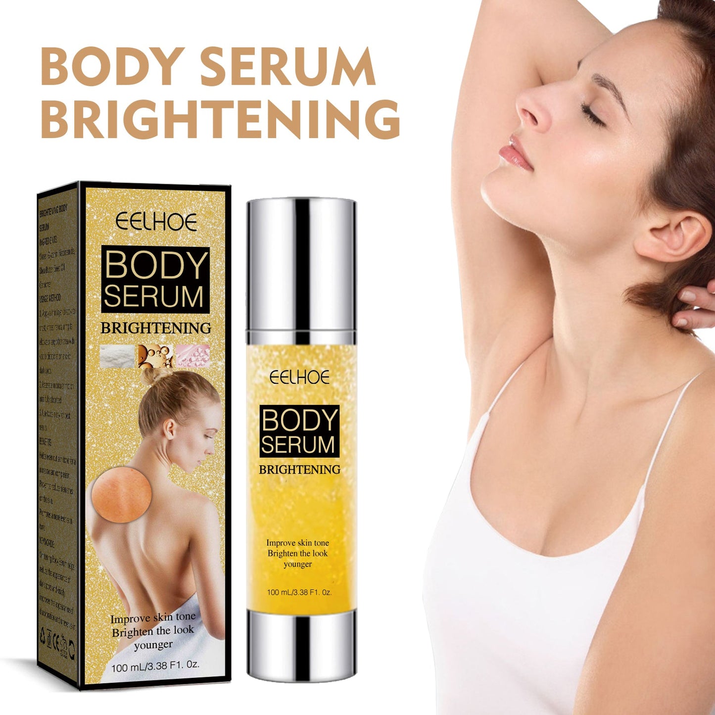 EELHOE Brightening Body Essence Joint Whitening, Removing Dark Spots, Brightening Skin, Hydrating And Moisturizing Skin Essence