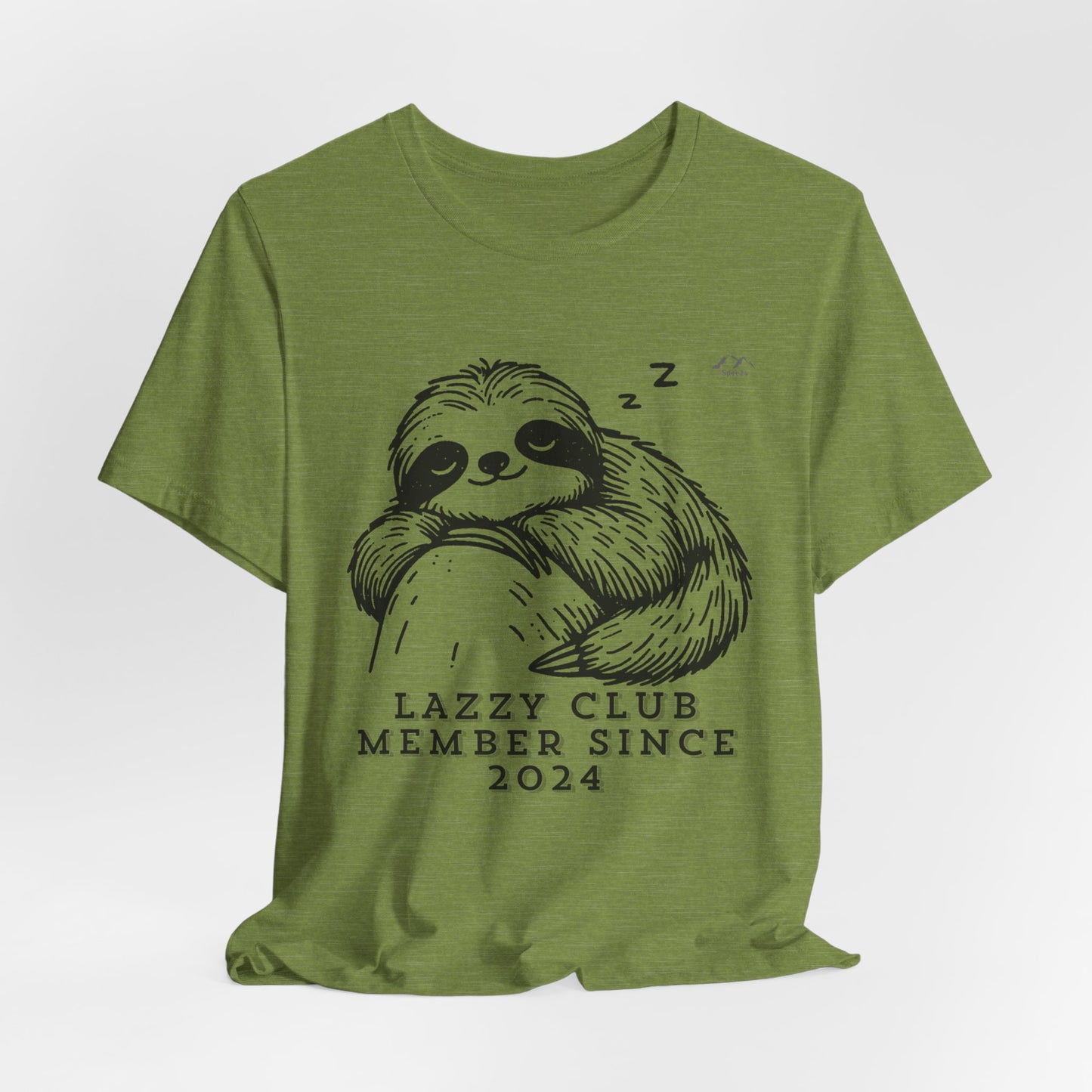 TS-093ML-24 Unisex Cute Lazy club Sloth T Shirt Slow And Steady Art