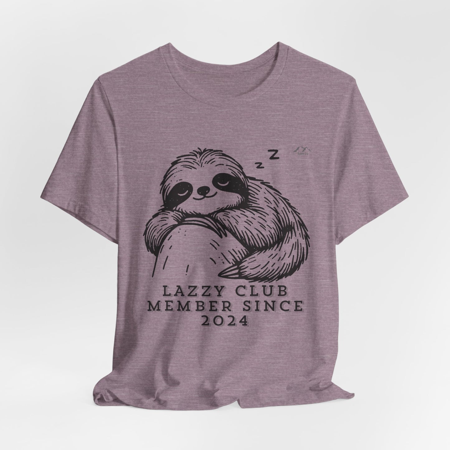 TS-093ML-24 Unisex Cute Lazy club Sloth T Shirt Slow And Steady Art