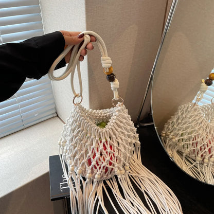 Fringe Net Shoulder Bag