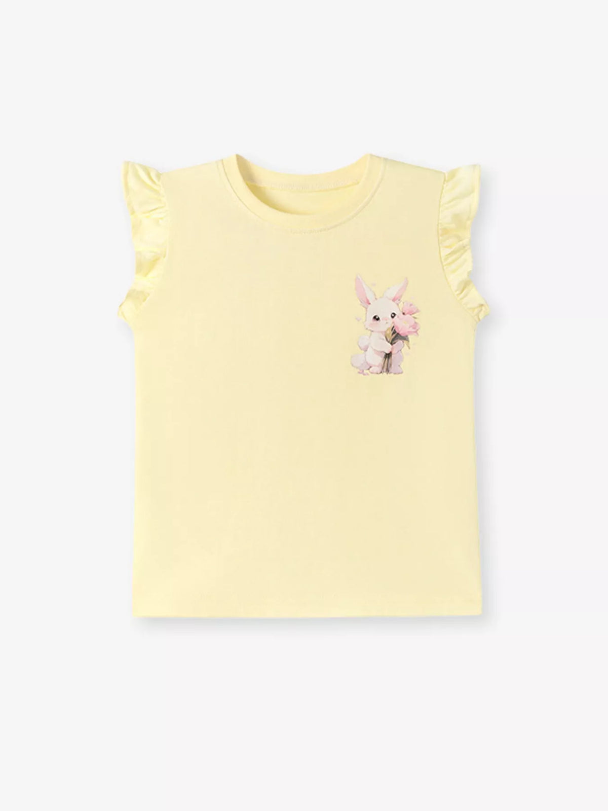 Children's Bunny Ruffle Sleeve T-Shirt