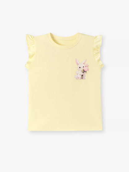 Children's Bunny Ruffle Sleeve T-Shirt