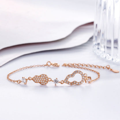 Zircon Gourd Adjustable Bracelet
