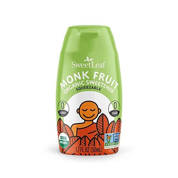 Sweet Leaf Unflavored Organic Monkfruit Sweetener Squeeze | 1.7 Fl Oz
