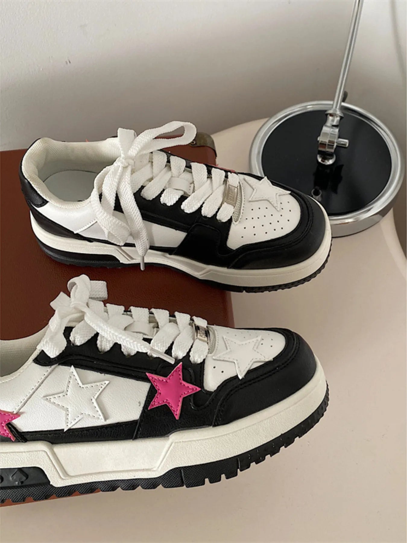 Star Pattern Lace Up Sneakers