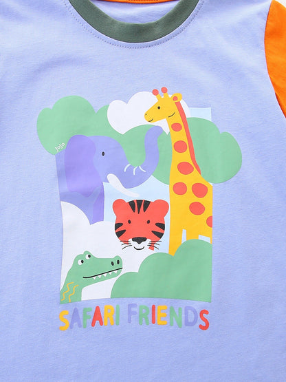 Children's Animal Graphic Short Sleeve T-Shirt