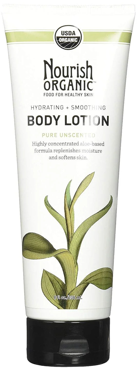 Nourish Organic Unscented Body Lotion, 8 oz - Natural Skin Moisturizer