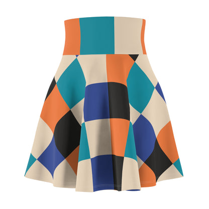 SK-048ML-24 High Waisted Skater Skirt Flared Skirt Plus Size Women's Skirt