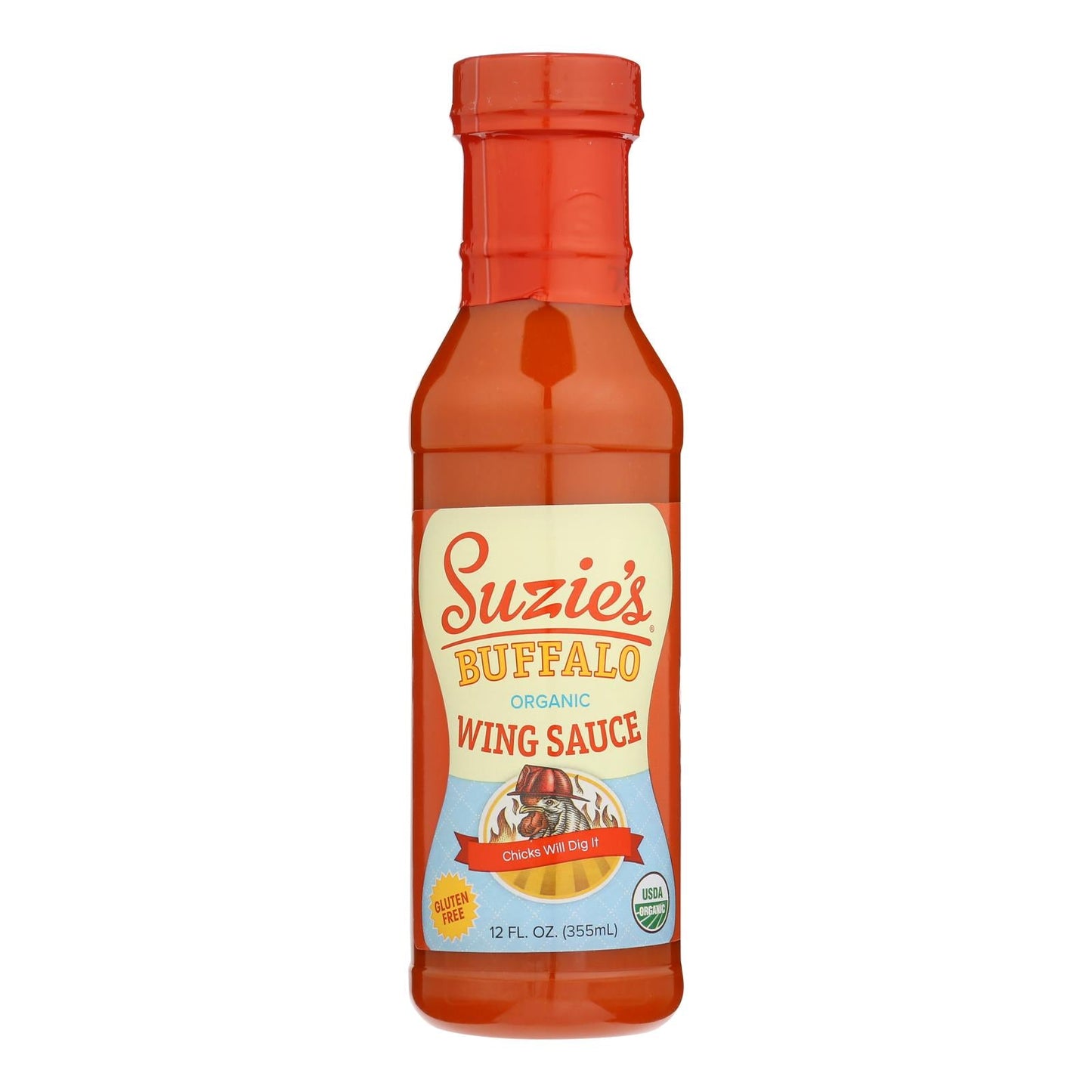 Suzie's Organics Buffalo Wing Sauce - 6 Pack, 12 Ounce Bottles