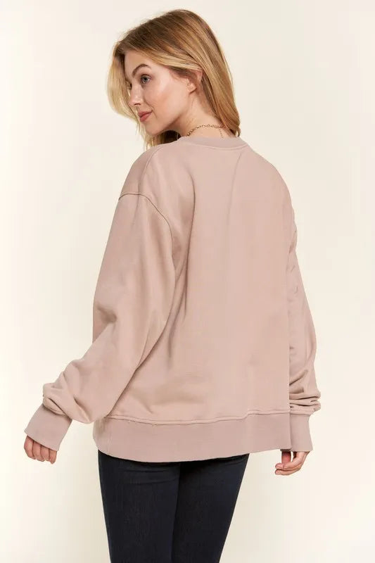 And The Why Washed Milano Pullover Sweatshirt