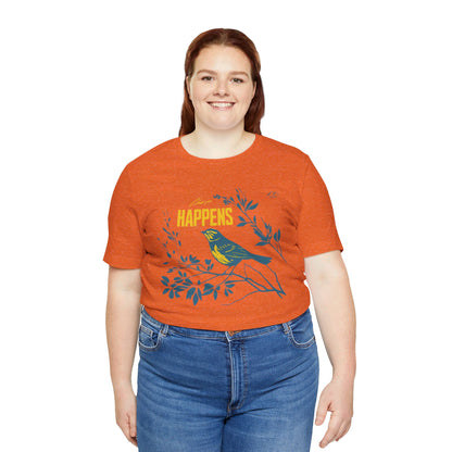 TS-031ML-24 Bird Lover Sparrow Art T Shirt