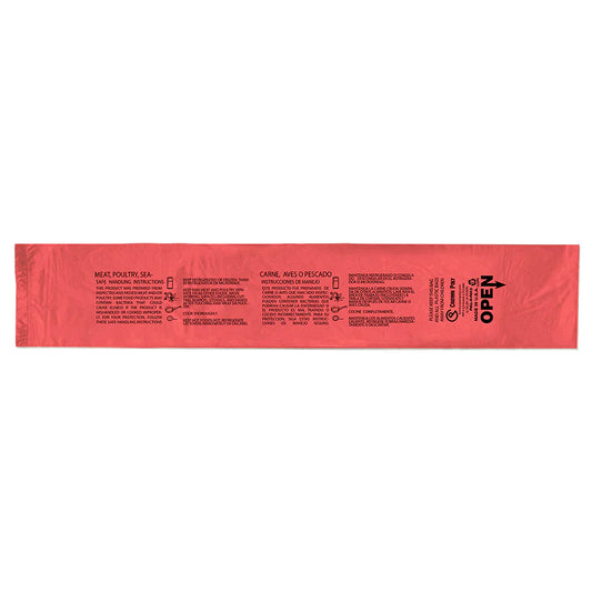 Poly Meat Bag Red Heavy Duty Lo- Dens 1 mil SMH 16" x 24"