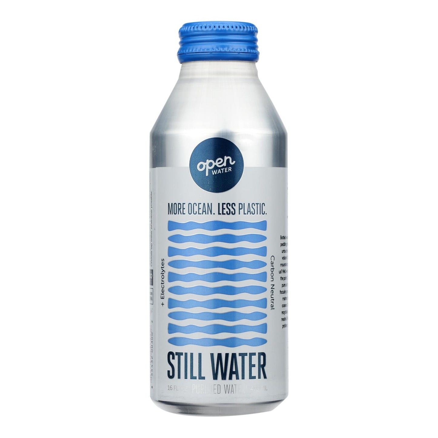 Open Water Electrolyte Enhanced Almond Bottled Water, Case of 12 - 16 Fl Oz Bottles