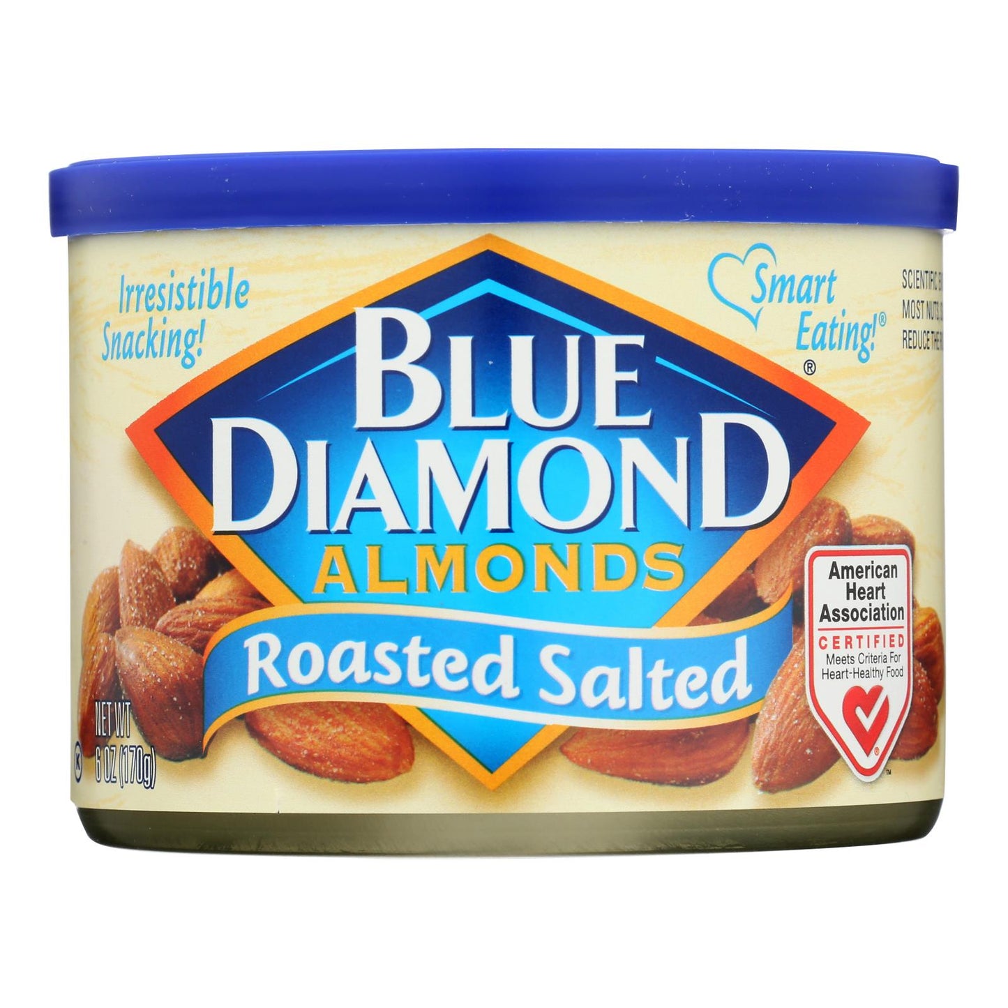 Blue Diamond 6 Ounce Roasted Sea Salt Almonds (Pack of 12)