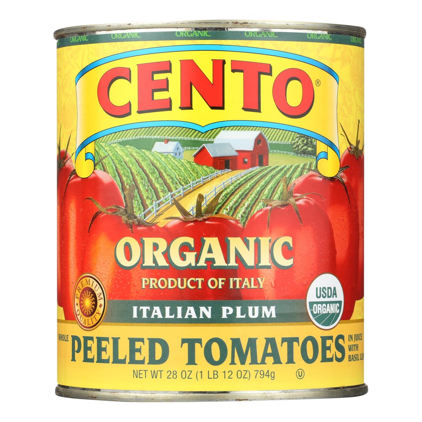 Cento Italian Plum Whole Peeled Tomatoes - Case of 6 - 28 Oz - Brand Name & Size Included