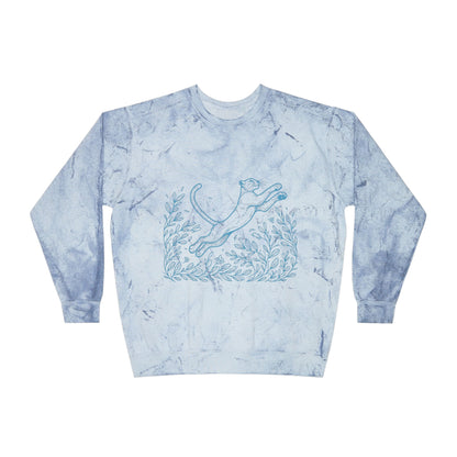 SW-065ML-24 Color Blast Crewneck Puma Cat lover Sweatshirt