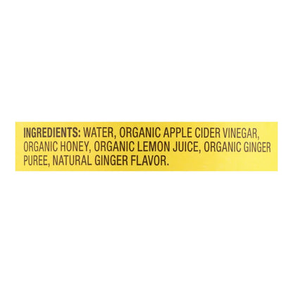 Bragg Apple Cider Vinegar Ginger Lemon Honey Refresh 16 FL OZ - Case of 12