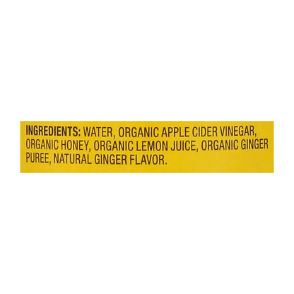 Bragg Apple Cider Vinegar Ginger Lemon Honey Refresh 16 FL OZ - Case of 12