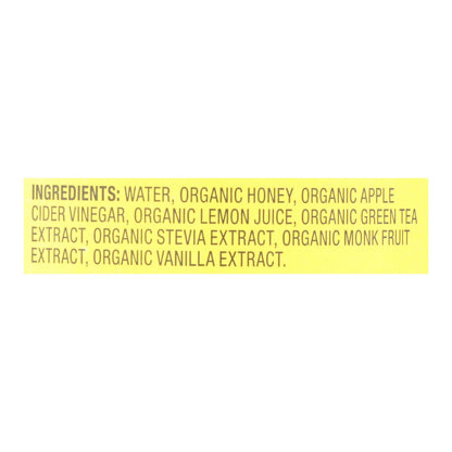 Bragg Organic Apple Cider Vinegar, Honey Green Tea Refresh, 16 Fl Oz - 12 Pack