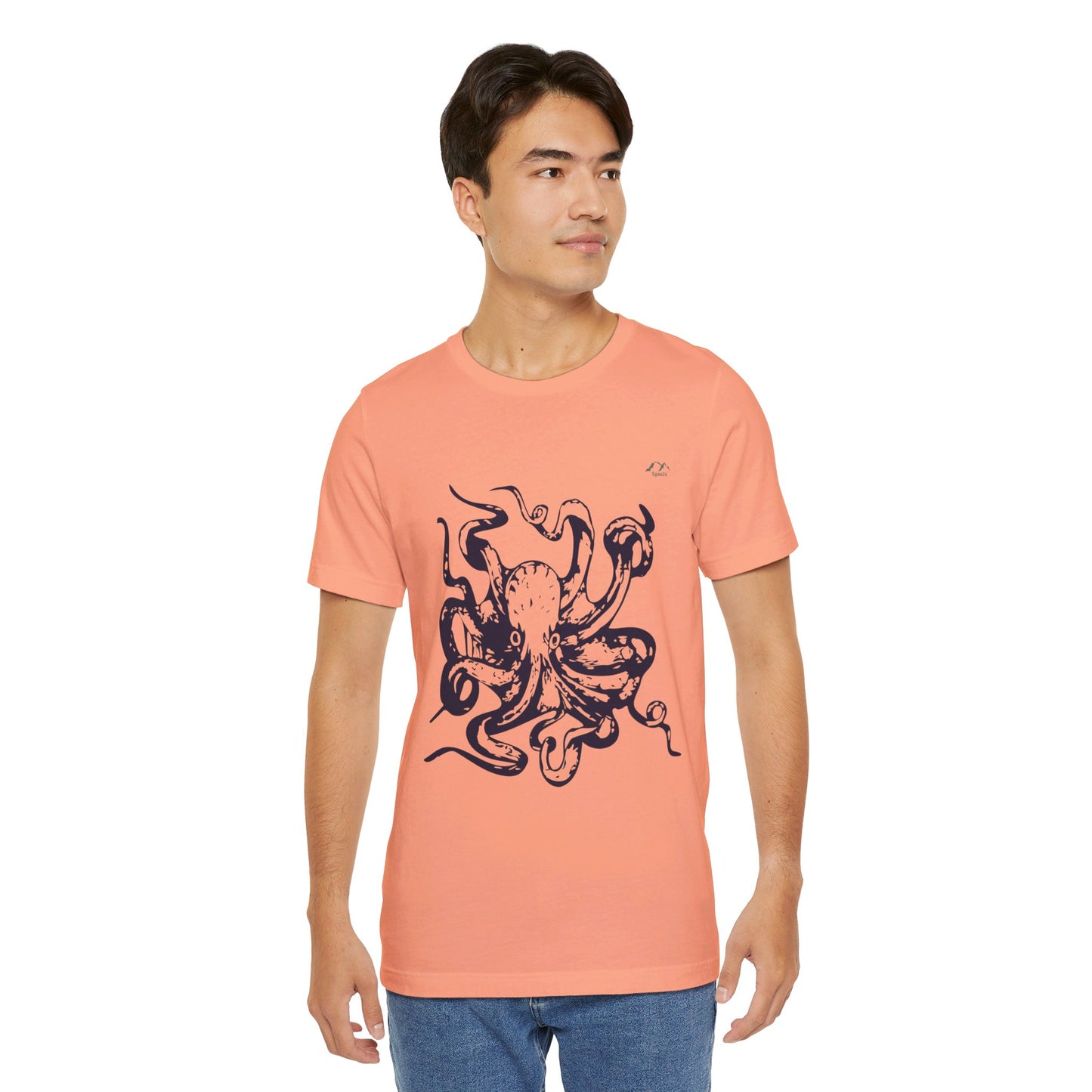 TS-034ML-24 Octopus T-Shirt Ocean Lover Octopus Art Design