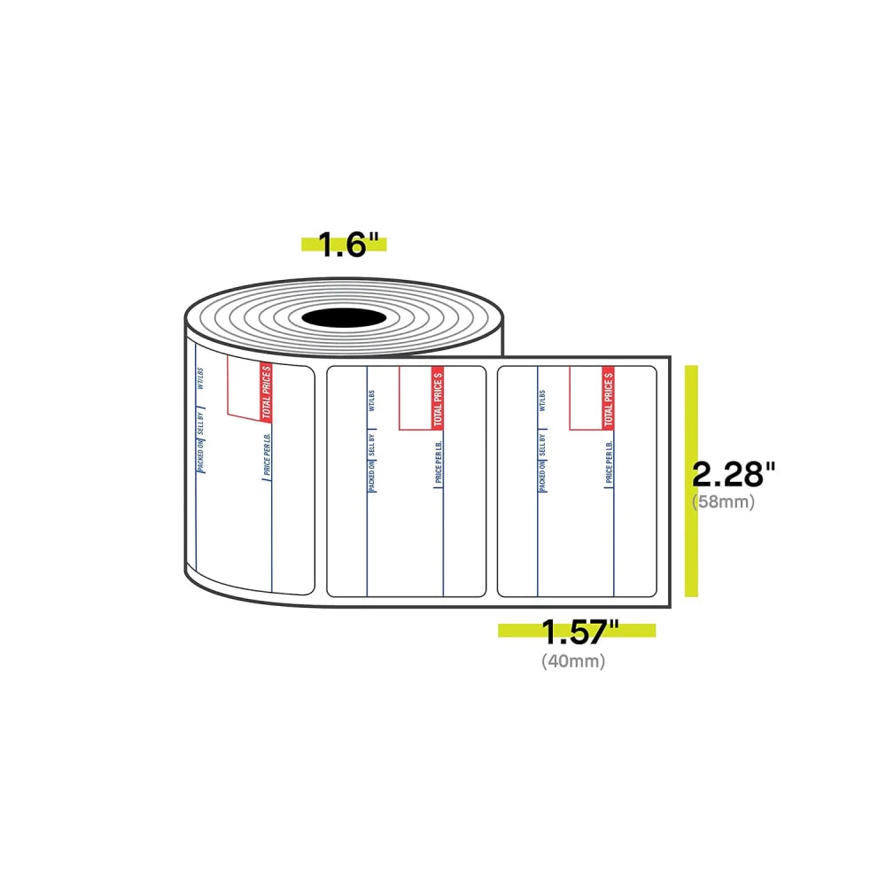 Scale Label CAS LP-1000 UPC (CAS8010) 12 x 700/ Roll 58 x 40 mm