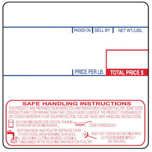 CAS LP-1000 UPC w/Safe Handling; Shi(CAS8040) 12x500/Roll 58 x 60 mm