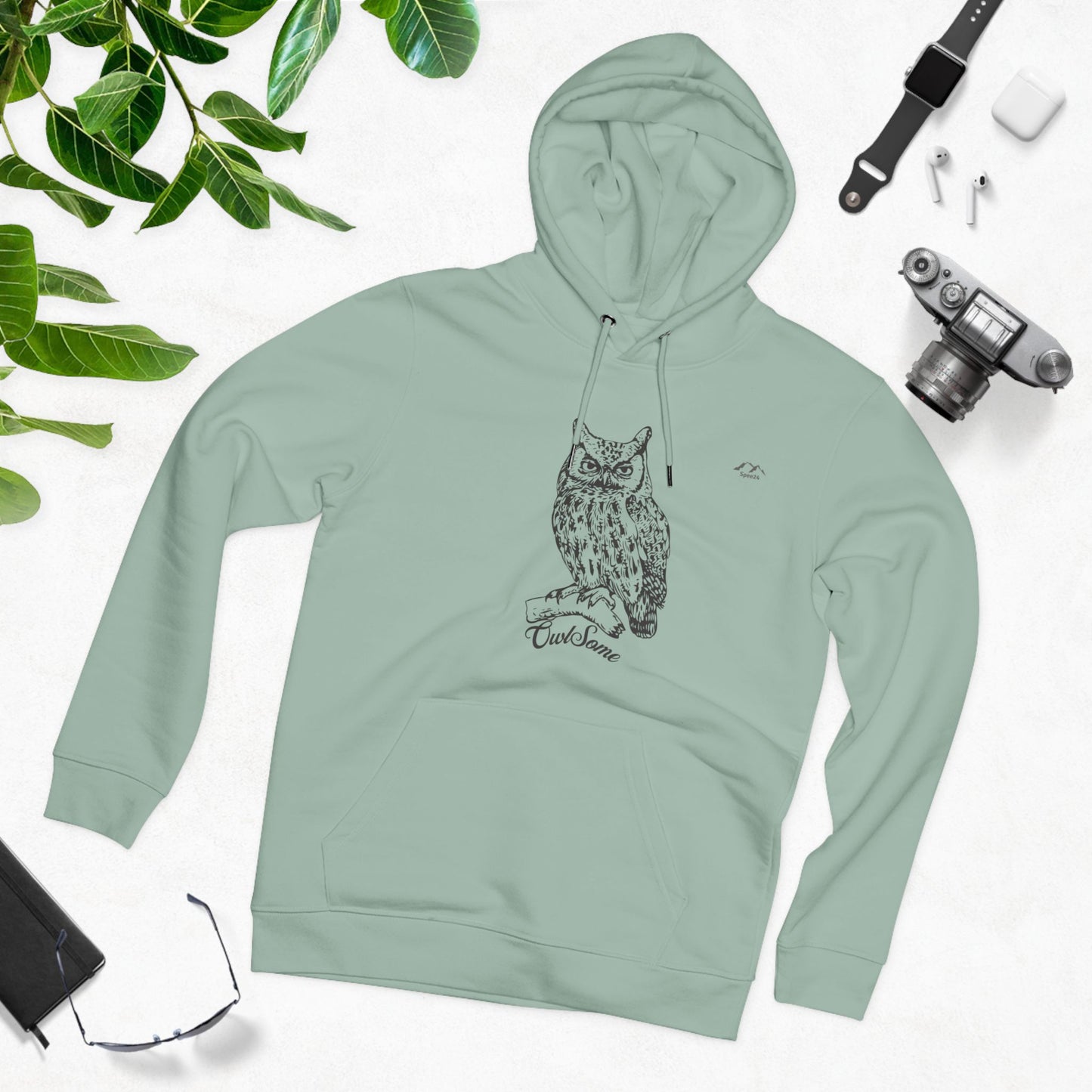 HD-055ML-24 Owl Hoodie Owl Lover Gift Woodland Owl Art