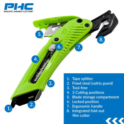 Safety Cutter with Film Cutter Green strd