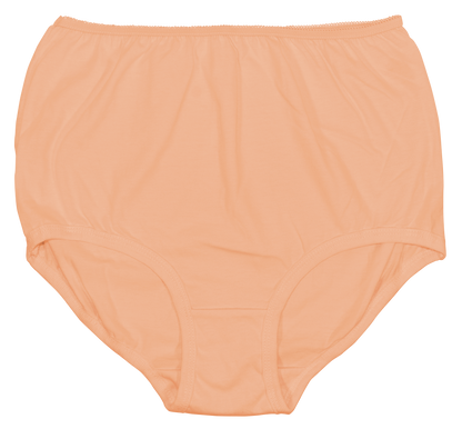 100% Cotton Cuff Leg Panty, Three Pack in Beige (118)