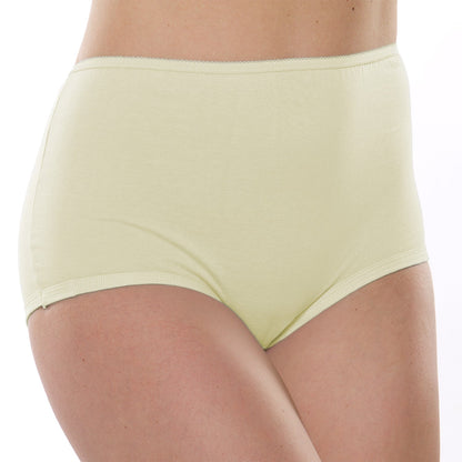 100% Cotton Cuff Leg Panty, Three Pack with Pink, Blue, and Mint (118)