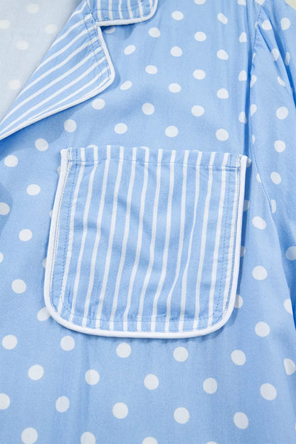 Dotted Print Soft Short Pajama Set