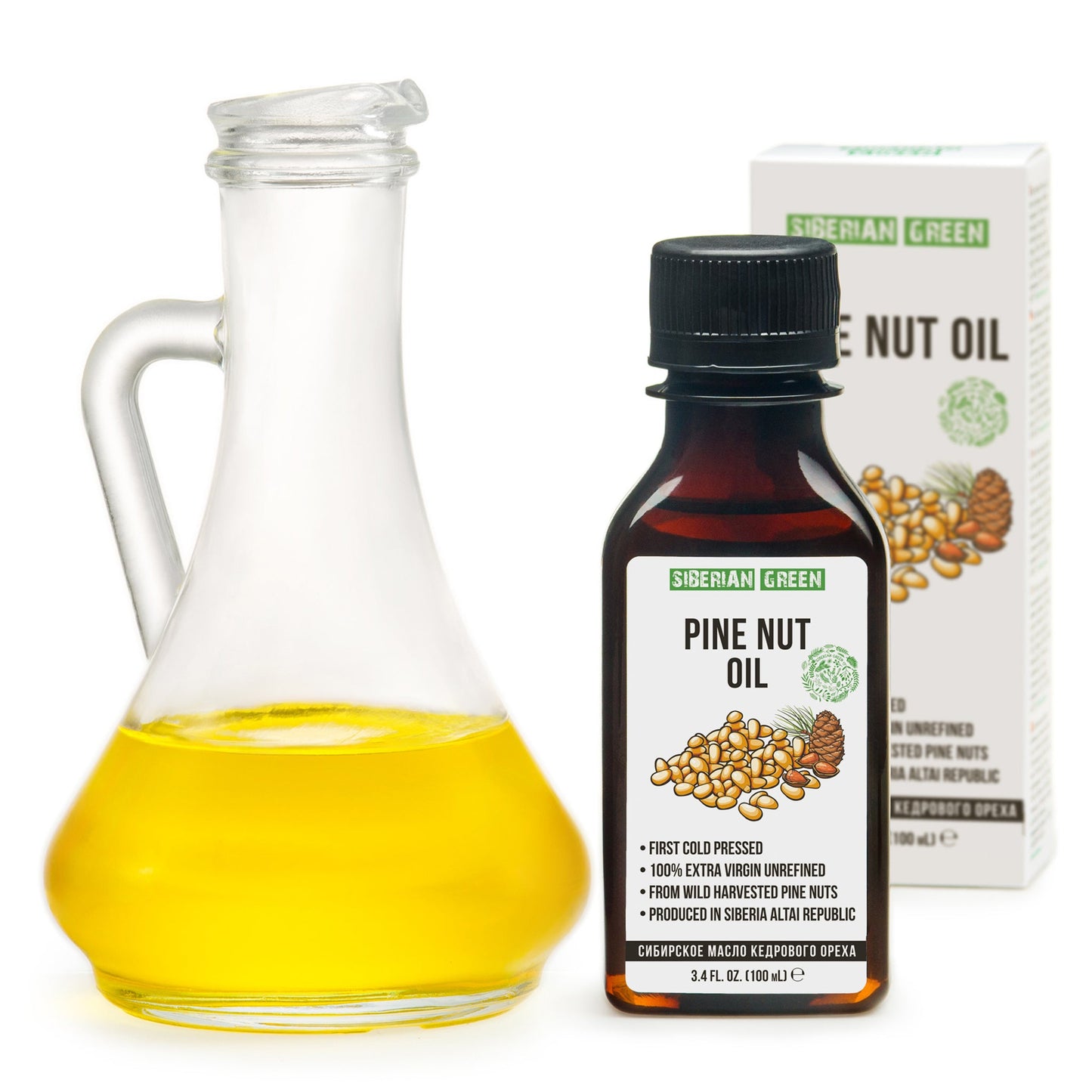Extra Virgin Siberian Pine Nut Oil – 100% Pure & Cold Pressed