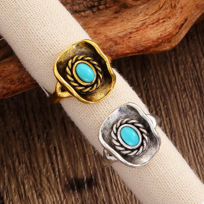 4 Piece Vintage Western Style Bull Head Rings