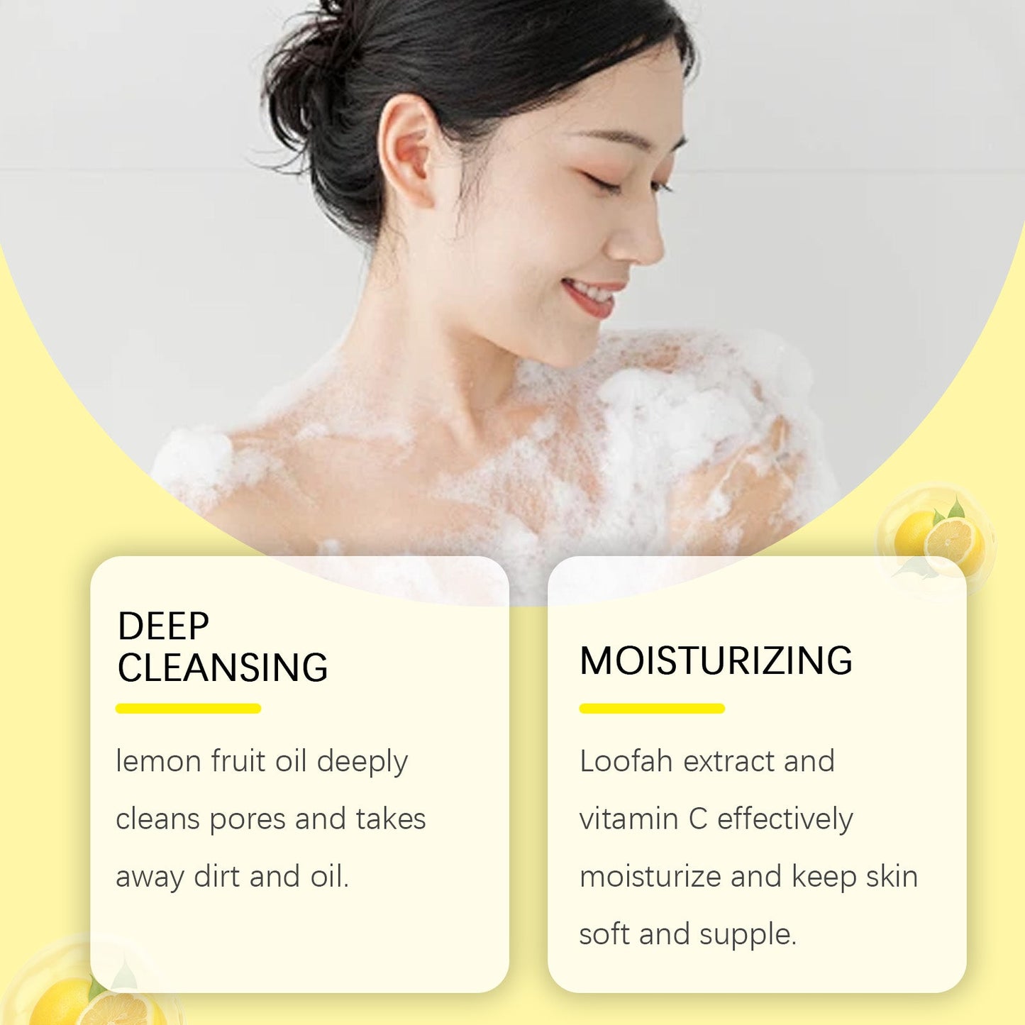 WoodSleep Loofah Lemon Essential Oil Soap Gently Cleanses Body And Skin With Refreshing Oil Control Treatment Soap