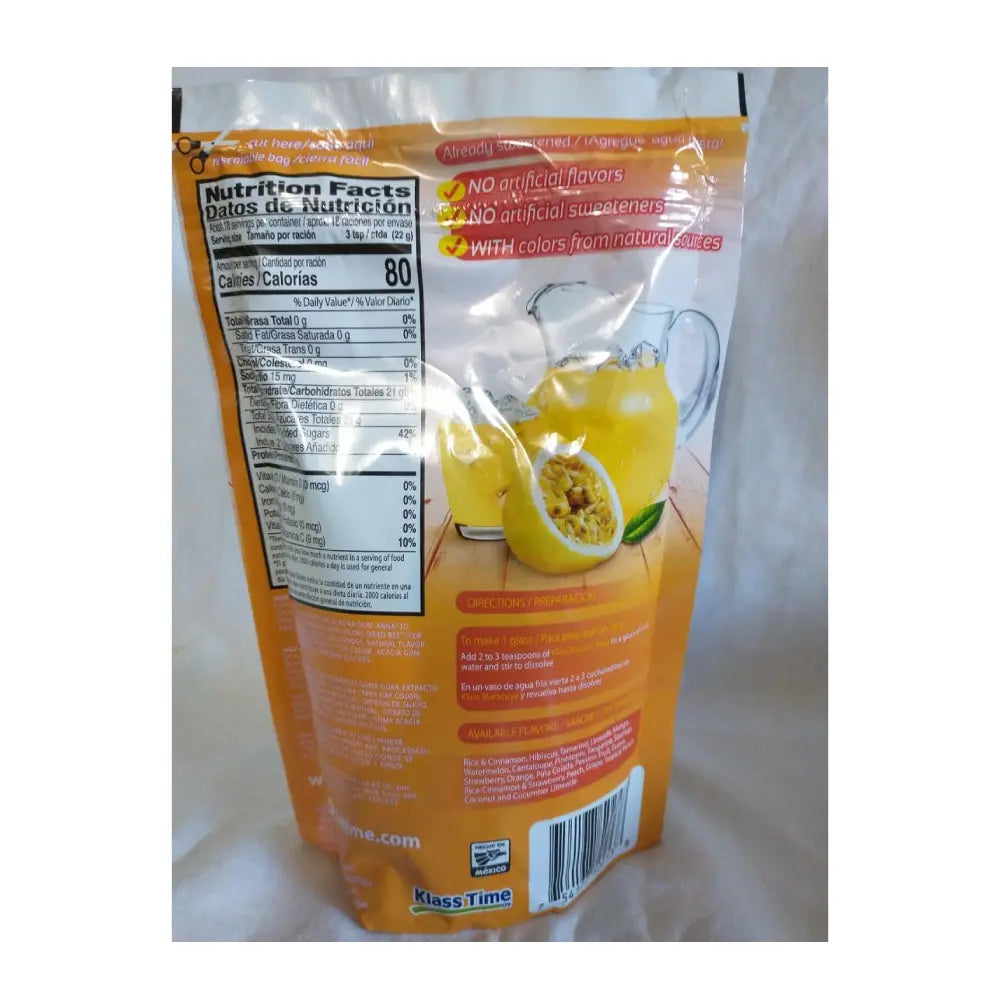 Klass Listo Maracuya (Passion Fruit) Drink Mix Powder 14.1 oz
